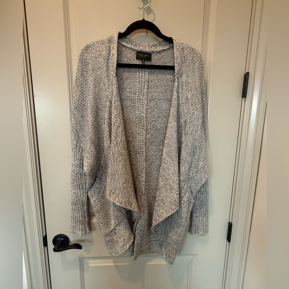 Unique chunky knit shawl collar sweater M 10/12
